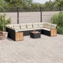 Set de sofás de jardín 11 pzas y cojines ratán sintético negro de , Conjuntos de jardín - Ref: Foro24-3228009, Precio: 596,94...