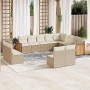 Set de sofás de jardín 12 pzas y cojines ratán sintético marrón de , Conjuntos de jardín - Ref: Foro24-3228151, Precio: 716,6...