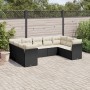 Set de sofás de jardín 8 piezas y cojines ratán sintético negro de , Conjuntos de jardín - Ref: Foro24-3218126, Precio: 497,9...