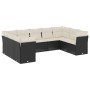 Set de sofás de jardín 8 piezas y cojines ratán sintético negro de , Conjuntos de jardín - Ref: Foro24-3218126, Precio: 497,9...