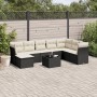 Set de sofás de jardín 8 piezas y cojines ratán sintético negro de , Conjuntos de jardín - Ref: Foro24-3218056, Precio: 470,9...