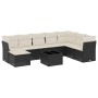 Set de sofás de jardín 8 piezas y cojines ratán sintético negro de , Conjuntos de jardín - Ref: Foro24-3218056, Precio: 470,9...