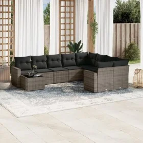 Set de sofás de jardín 10 pzas con cojines ratán sintético gris de , Conjuntos de jardín - Ref: Foro24-3219450, Precio: 587,0...