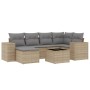 Set sofás de jardín 7 piezas y cojines ratán sintético beige de , Conjuntos de jardín - Ref: Foro24-3222868, Precio: 435,94 €...