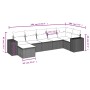 Set de comedor de jardín 7 pzas y cojines ratán sintético negro de , Conjuntos de jardín - Ref: Foro24-3222875, Precio: 392,6...