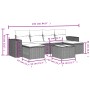 Set de comedor de jardín 7 pzas y cojines ratán sintético negro de , Conjuntos de jardín - Ref: Foro24-3222924, Precio: 421,4...