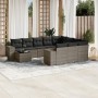 Set de sofás de jardín 11 pzas y cojines ratán sintético gris de , Conjuntos de jardín - Ref: Foro24-3223129, Precio: 657,04 ...
