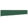 Paravientos de playa de 5 paneles tela verde 600x80 cm de vidaXL, Sombrillas - Ref: Foro24-47155, Precio: 42,27 €, Descuento: %