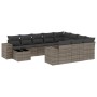 Set de sofás de jardín 11 pzas y cojines ratán sintético gris de , Conjuntos de jardín - Ref: Foro24-3223129, Precio: 657,04 ...