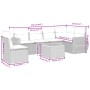 Set de comedor de jardín 7 pzas y cojines ratán sintético negro de , Conjuntos de jardín - Ref: Foro24-3225027, Precio: 403,0...