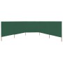 Paravientos de playa de 5 paneles tela verde 600x80 cm de vidaXL, Sombrillas - Ref: Foro24-47155, Precio: 43,83 €, Descuento: %
