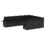 Set de sofás de jardín 10 pzas cojines ratán sintético negro de , Conjuntos de jardín - Ref: Foro24-3220684, Precio: 639,97 €...