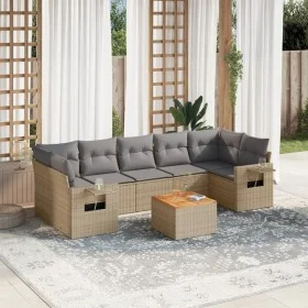 Gartensofagarnitur mit beigen Kissen, 8-teilig, aus PE-Rattan. von , Modulare Sofas für den Außenbereich - Ref: Foro24-322447...
