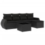Set de sofás de jardín 6 piezas y cojines ratán sintético negro de , Conjuntos de jardín - Ref: Foro24-3221294, Precio: 356,6...