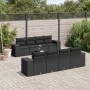 Set de sofás de jardín 8 piezas y cojines ratán sintético negro de , Sofás modulares de exterior - Ref: Foro24-3222344, Preci...