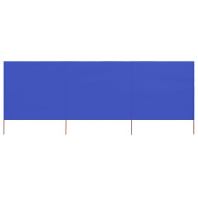 Paravientos de playa de 3 paneles tela azul celeste 400x160 cm de vidaXL, Sombrillas - Ref: Foro24-47153, Precio: 66,47 €, De...