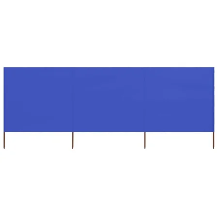 Paravientos de playa de 3 paneles tela azul celeste 400x160 cm de vidaXL, Sombrillas - Ref: Foro24-47153, Precio: 65,01 €, De...