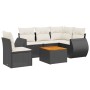 Set de sofás de jardín 6 piezas y cojines ratán sintético negro de , Conjuntos de jardín - Ref: Foro24-3225006, Precio: 364,3...