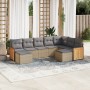 Set de sofás de jardín 9 pzas con cojines ratán sintético beige de , Conjuntos de jardín - Ref: Foro24-3228222, Precio: 501,5...