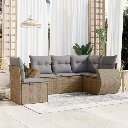 Juego de sofás jardín con cojines 6 pzas ratán sintético beige de , Conjuntos de jardín - Ref: Foro24-3253716, Precio: 425,33...