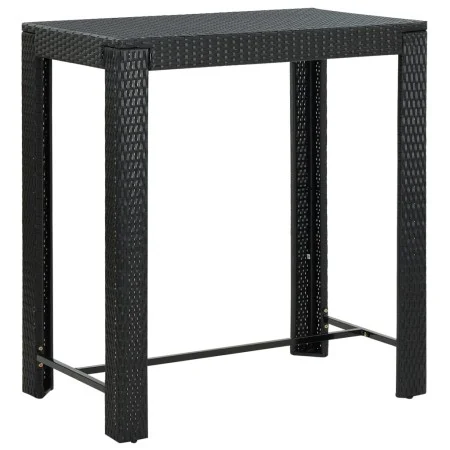 Mesa alta para jardín ratán sintético negro 100x60,5x110,5 cm de vidaXL, Mesas de jardín - Ref: Foro24-45874, Precio: 159,32 ...