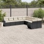 Set de sofás de jardín 10 pzas cojines ratán sintético negro de , Conjuntos de jardín - Ref: Foro24-3254243, Precio: 605,91 €...