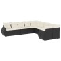 Set de sofás de jardín 10 pzas cojines ratán sintético negro de , Conjuntos de jardín - Ref: Foro24-3254243, Precio: 605,91 €...