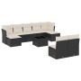 Set de sofás de jardín 10 pzas cojines ratán sintético negro de , Conjuntos de jardín - Ref: Foro24-3218276, Precio: 486,52 €...