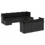 Set de sofás de jardín 10 pzas cojines ratán sintético negro de , Conjuntos de jardín - Ref: Foro24-3218325, Precio: 598,08 €...