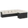 Set de sofás de jardín 8 piezas y cojines ratán sintético negro de , Conjuntos de jardín - Ref: Foro24-3218166, Precio: 497,9...