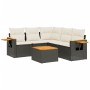 Set de sofás de jardín 6 piezas y cojines ratán sintético negro de , Conjuntos de jardín - Ref: Foro24-3259207, Precio: 375,8...