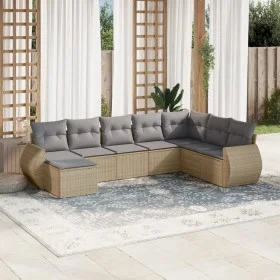 Juego de sofás de jardín con cojines beige 8 pzas ratán PE de , Sofás modulares de exterior - Ref: Foro24-3221758, Precio: 51...