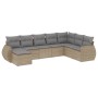 Juego de sofás de jardín con cojines beige 8 pzas ratán PE de , Sofás modulares de exterior - Ref: Foro24-3221758, Precio: 47...