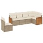 Juego de sofás jardín con cojines 6 pzas ratán sintético beige de , Conjuntos de jardín - Ref: Foro24-3227696, Precio: 382,64...