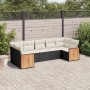 Set de comedor de jardín 7 pzas y cojines ratán sintético negro de , Conjuntos de jardín - Ref: Foro24-3227946, Precio: 416,2...
