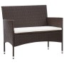 Set muebles de jardín 5 piezas y cojines ratán sintético marrón de vidaXL, Conjuntos de jardín - Ref: Foro24-45892, Precio: 2...