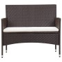 Set muebles de jardín 5 piezas y cojines ratán sintético marrón de vidaXL, Conjuntos de jardín - Ref: Foro24-45892, Precio: 2...