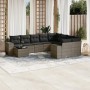Set de sofás de jardín 10 pzas con cojines ratán sintético gris de , Conjuntos de jardín - Ref: Foro24-3223059, Precio: 602,4...