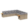 Juego de sofás jardín con cojines beige 10 pzas ratán sintético de , Conjuntos de jardín - Ref: Foro24-3259595, Precio: 632,2...