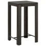 Mesa alta para jardín ratán sintético marrón 60,5x60,5x110,5 cm de vidaXL, Mesas de jardín - Ref: Foro24-45870, Precio: 80,78...