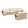 Juego de sofás de jardín con cojines beige 8 pzas ratán PE de , Conjuntos de jardín - Ref: Foro24-3226989, Precio: 662,02 €, ...