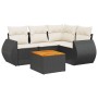 Set de muebles de jardín 5 pzas y cojines ratán sintético negro de , Conjuntos de jardín - Ref: Foro24-3224985, Precio: 315,9...