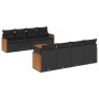 Set de sofás de jardín 8 piezas y cojines ratán sintético negro de , Conjuntos de jardín - Ref: Foro24-3227497, Precio: 555,0...