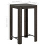 Mesa alta para jardín ratán sintético marrón 60,5x60,5x110,5 cm de vidaXL, Mesas de jardín - Ref: Foro24-45870, Precio: 81,48...