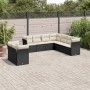 Set de sofás de jardín 8 piezas y cojines ratán sintético negro de , Conjuntos de jardín - Ref: Foro24-3217836, Precio: 521,3...