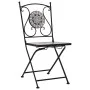 Sillas bistró de mosaico 2 unidades gris de vidaXL, Sillas de jardín - Ref: Foro24-46716, Precio: 146,24 €, Descuento: %