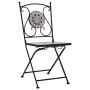 Sillas bistró de mosaico 2 unidades gris de vidaXL, Sillas de jardín - Ref: Foro24-46716, Precio: 148,36 €, Descuento: %