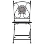 Sillas bistró de mosaico 2 unidades gris de vidaXL, Sillas de jardín - Ref: Foro24-46716, Precio: 148,36 €, Descuento: %
