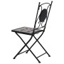 Sillas bistró de mosaico 2 unidades gris de vidaXL, Sillas de jardín - Ref: Foro24-46716, Precio: 148,36 €, Descuento: %