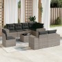 Set de muebles de jardín 9 pzas y cojines ratán sintético gris de , Conjuntos de jardín - Ref: Foro24-3222849, Precio: 599,97...